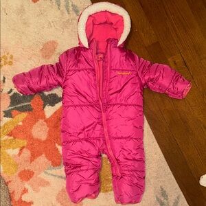 Pink Platinum Fuchsia Kids One Piece Snowsuit